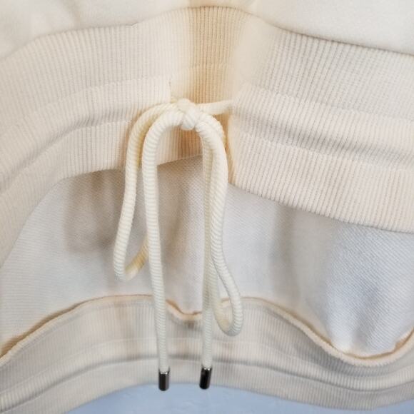 Nap Loungewear Women's Cream Mock Neck Drawstring Hem Sweatshirt Size Large - Picture 7 of 9